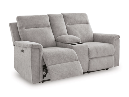 BARNSANA DBL REC PWR LOVESEAT W/CONSOLE