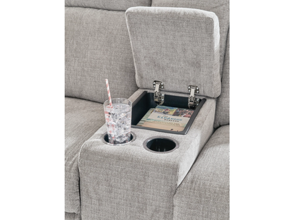 BARNSANA DBL REC PWR LOVESEAT W/CONSOLE