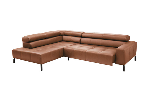 2 seater armrest left with manual headrest adj. - 
corner element right with manual headrest adjustment, 
leg 236 black matt (SH 42 cm),W 273-276 x D 219 cm