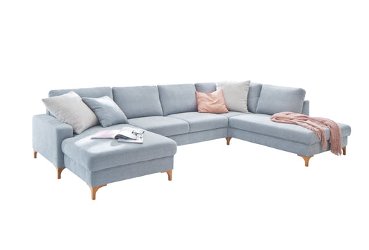 2 seater with 2 armrests and cross- sleeper (22502), leg 644 oiled oak,seat height 45 cm, amrest 2 W 184 x D 97 –122cm