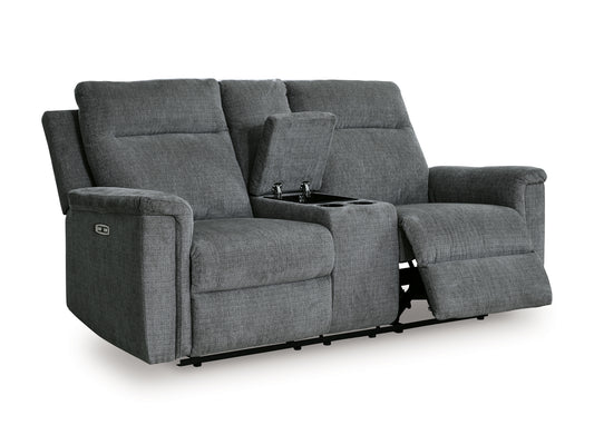 Barnsana DBL REC PWR LOVESEAT W/CONSOLE