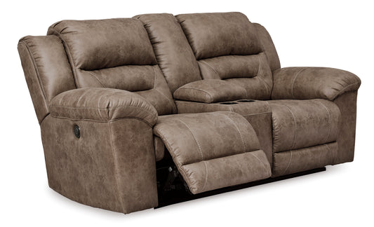 Stoneland DBL REC PWR LOVESEAT W/CONSOLE