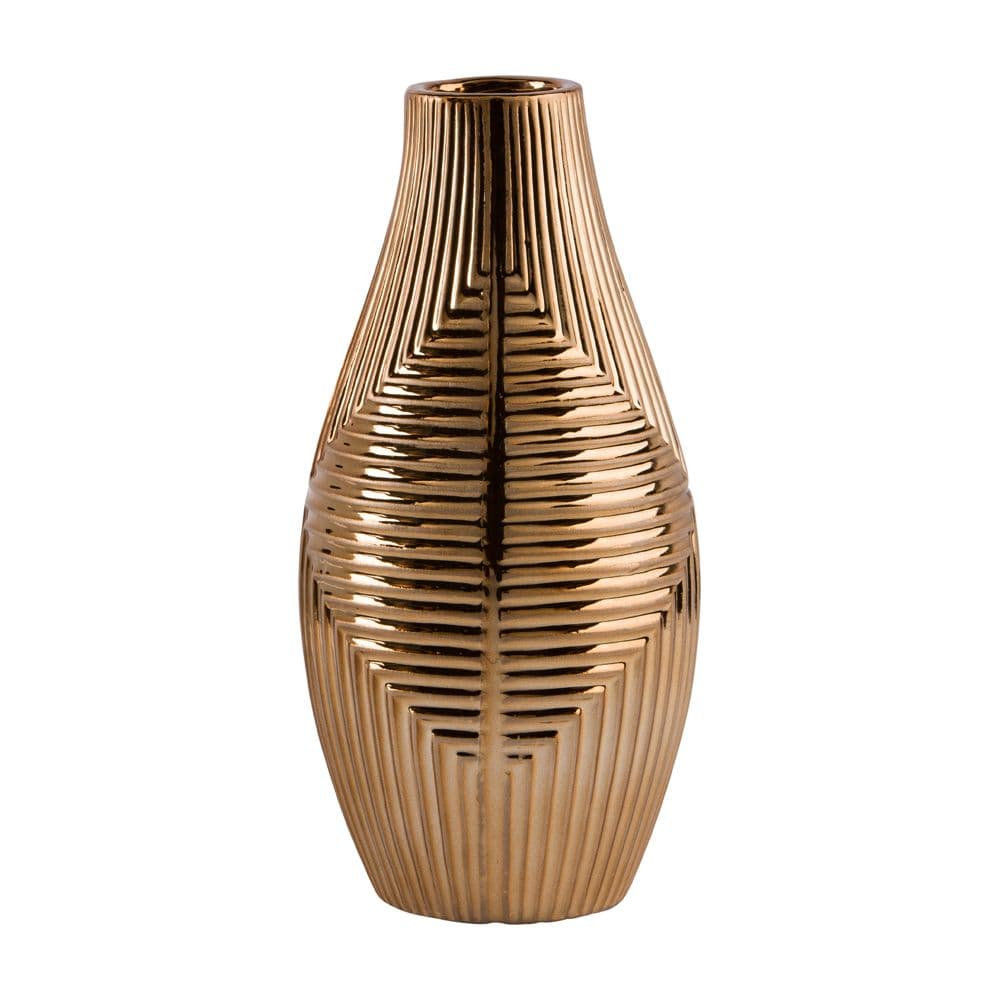 CEDRICK TABLE VASE 12" BZ