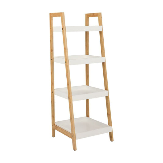 NORA 4-TIER BATH SHELF 35X35X100 WT/NT