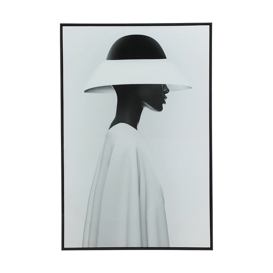 COCO PIC+HI-GLOSS+FRAME 60X90CM. WT/BK