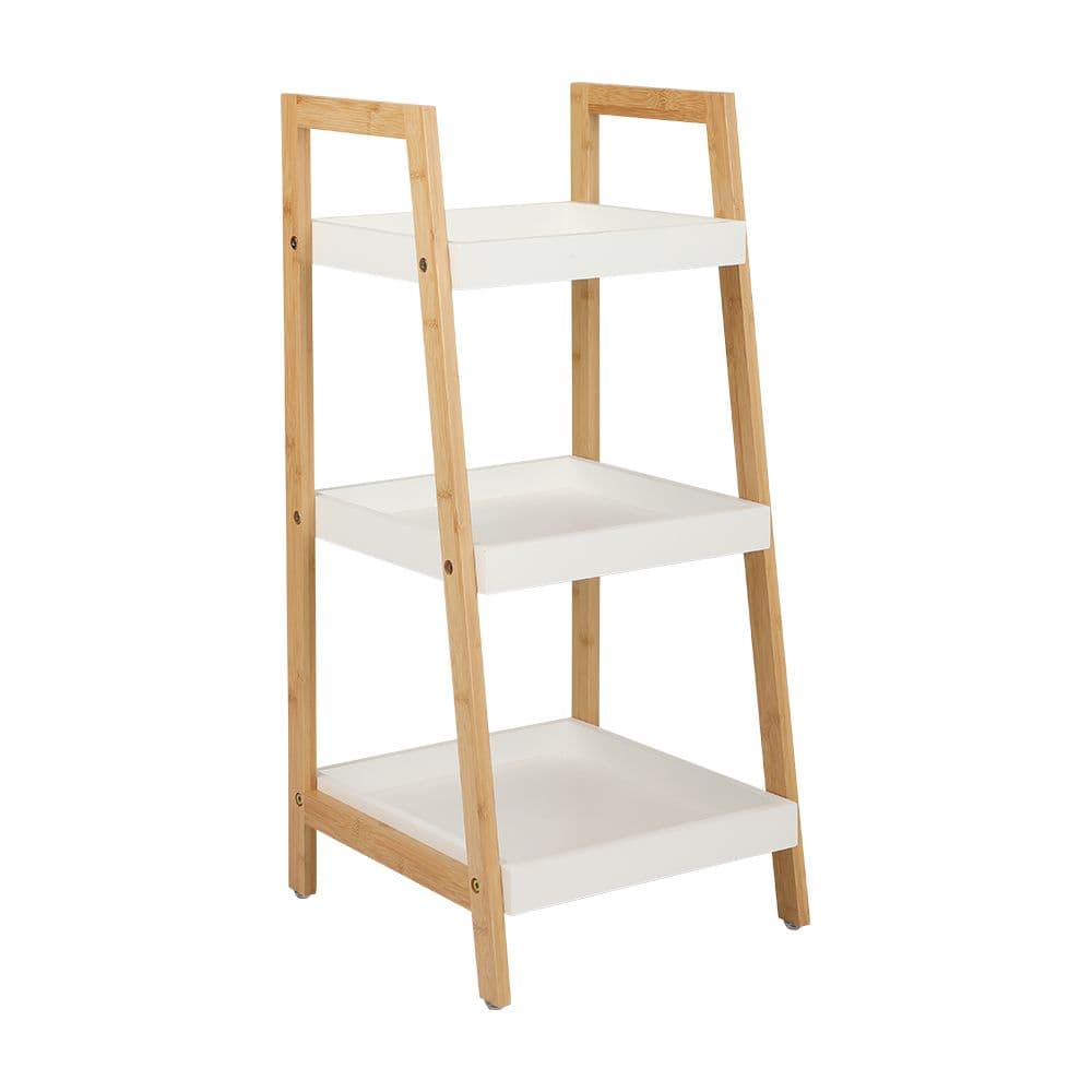 NORA 3-TIER BATH SHELF 35X35X77 WT/NT