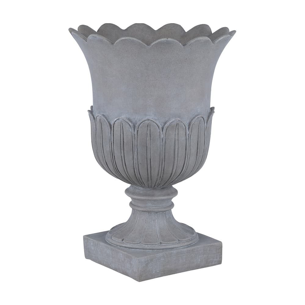 ALIS LOTUS VASE SCULPTURE H36CM BN