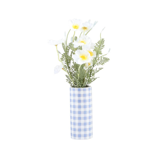 PEPE POPPY IN CERAMIC VASE WT/BL