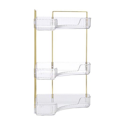 GLIZZE 3-TIER CORNER SHELF CG/GD
