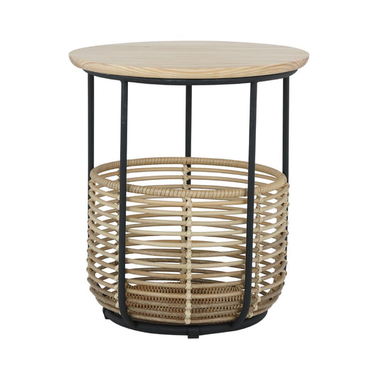 ONITSUKA SIDE TABLE+STORAGE H50.5 NT/BK