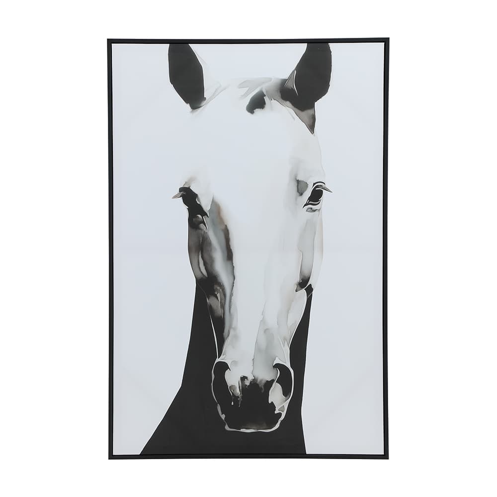 CHEVAL PICTURE WITH FRAME 60X90CM. WT/BK