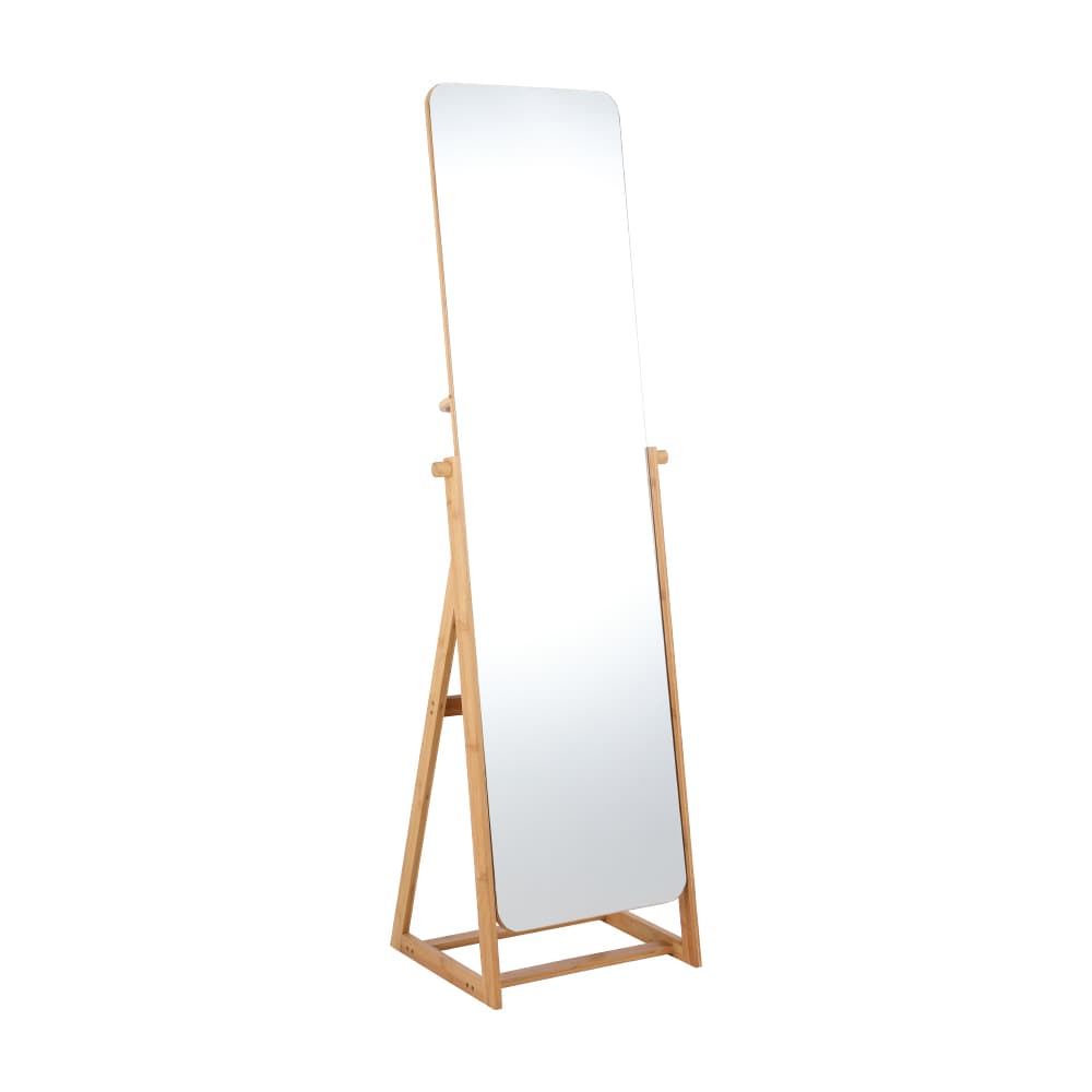 LORIN STANDING MIRROR W/RACK H 172 CM NT