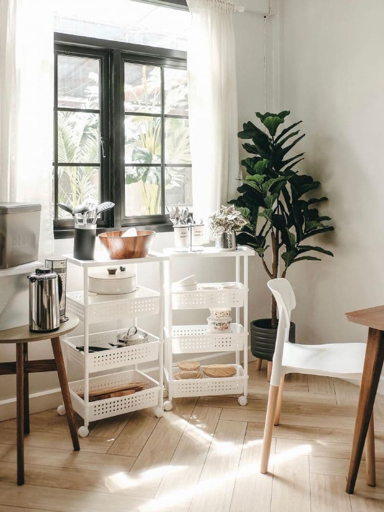 MIYA 4-TIER BATH TROLLEY 32.5X48X82.7 WT