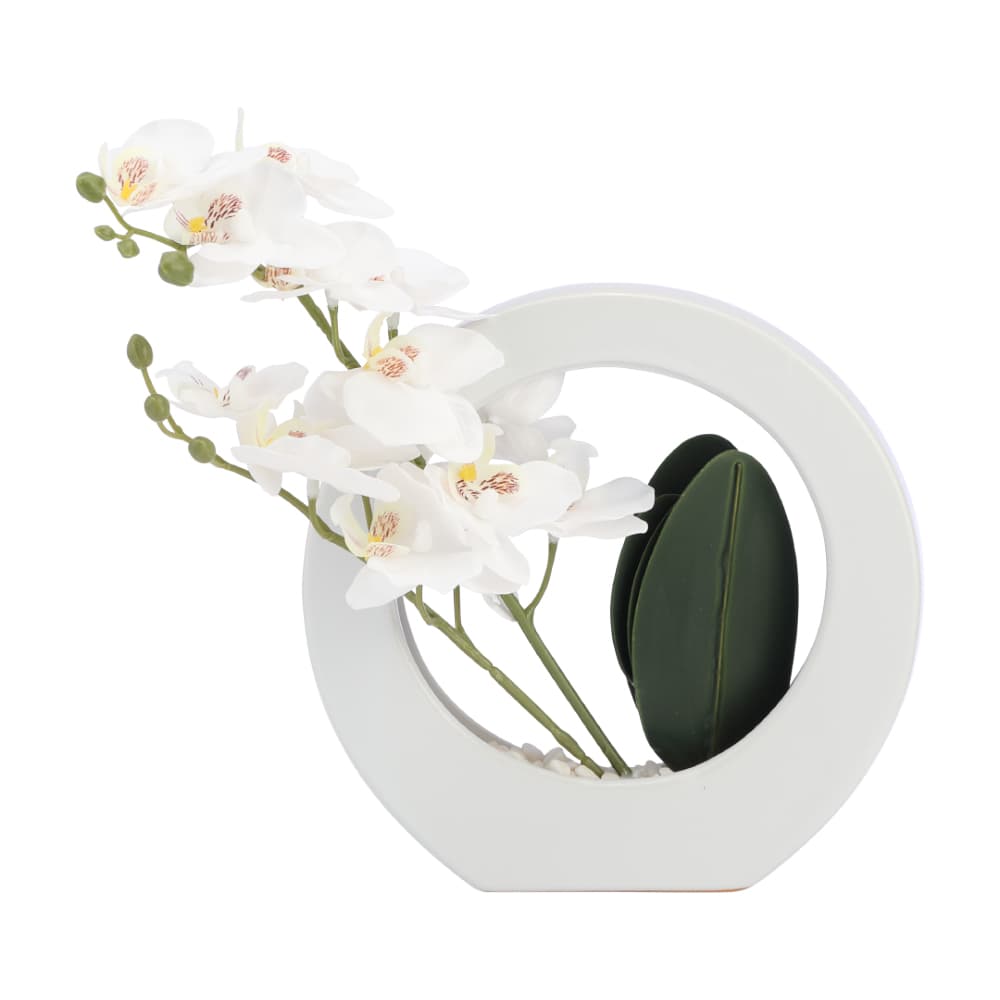 ORIANA ORCHID IN VASE WT