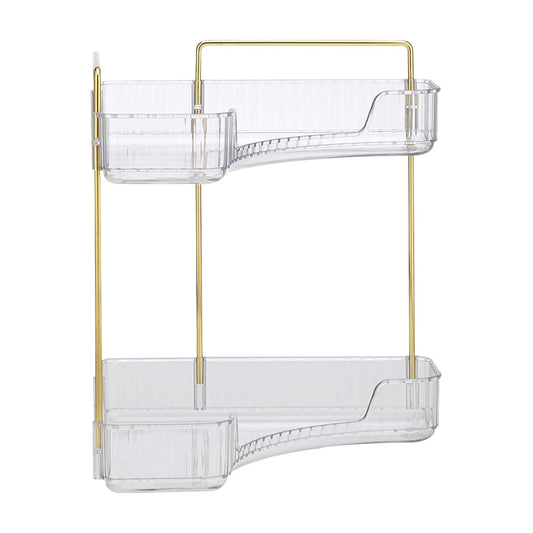 GLIZZE 2-TIER CORNER SHELF CG/GD