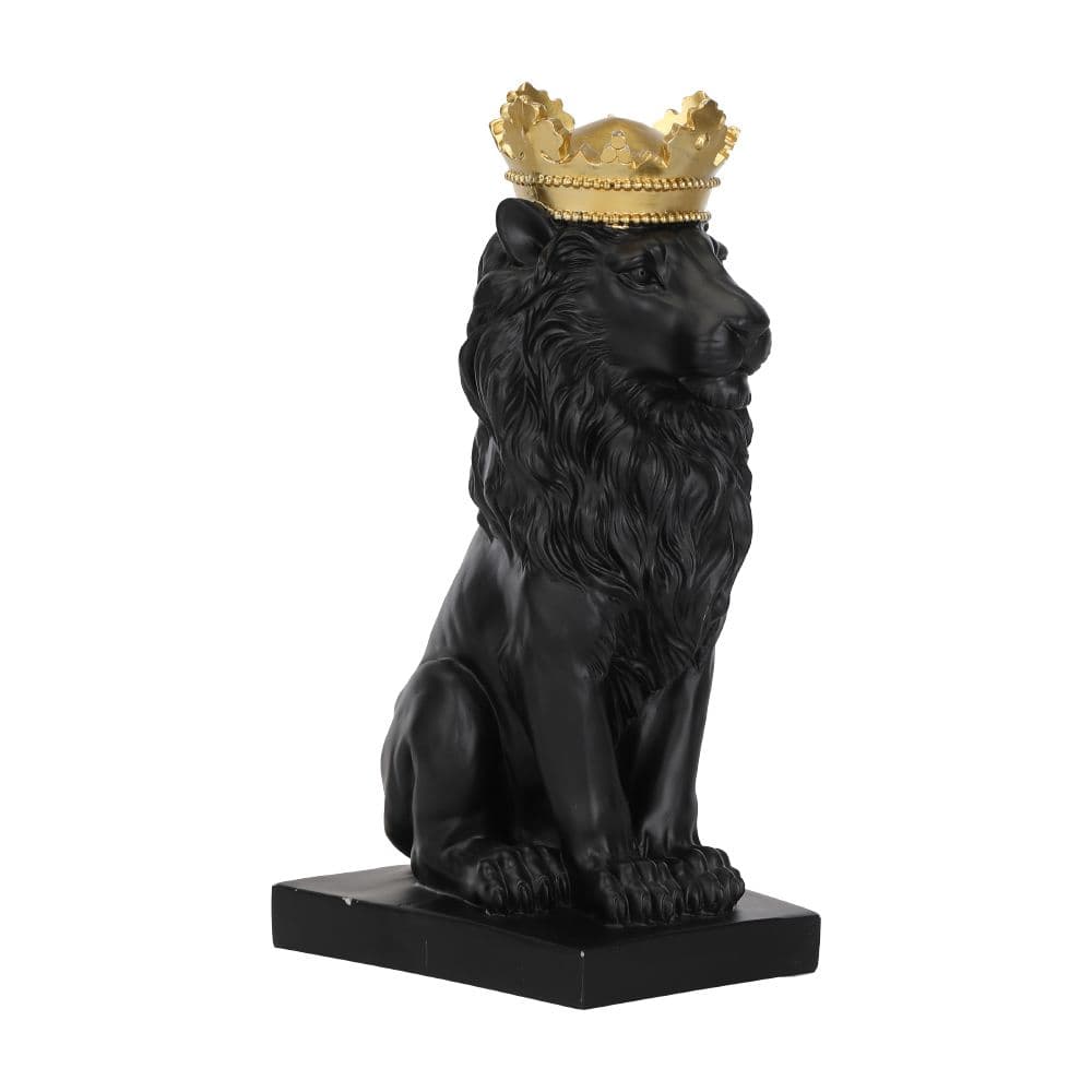 SIMBA LION SCULPTURE 13.75" BK/GD
