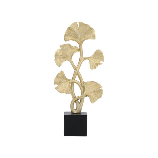 GINGKO GINGKO LEAF SCULPTURE 14.5" GD/BK