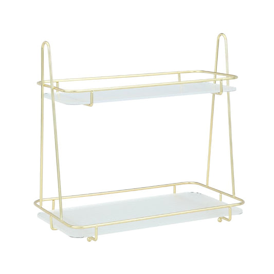 GLIZZE 2-TIER BATH SHELF GD/CG
