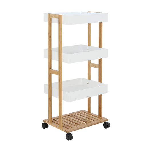 HOMEY 4-TIER BATH TROLLEY WT/NT