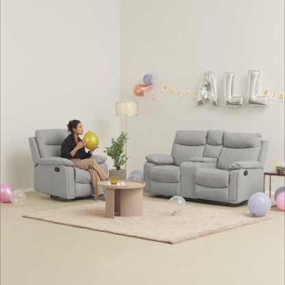 JULIAN PVC MANUAL RECLINER 1/S GY