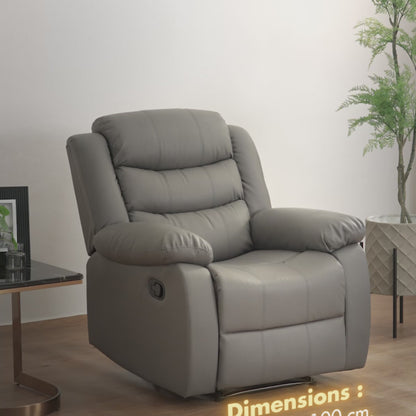 LEMMA PVC MANUAL RECLINER 1/S GY