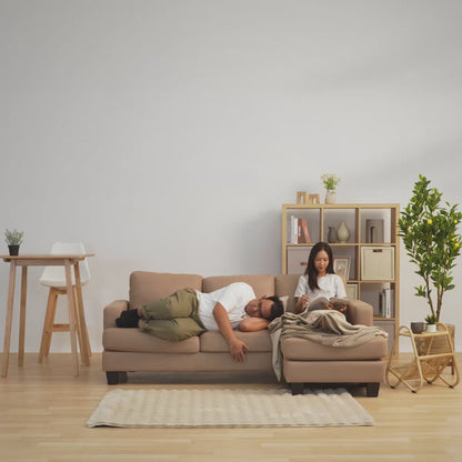 LAMCY FABRIC L-SHAPE SOFA LBN