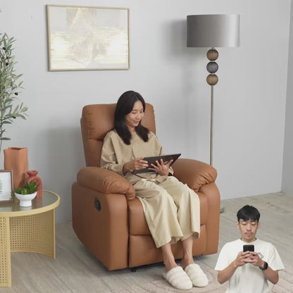 LITA PVC MANUAL RECLINER 1/S BN